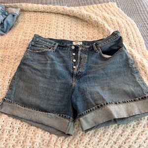 Agolde Dame High School Waist Midlength Shorts